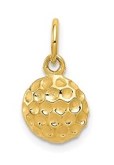 stunning golf ball gold baby charm